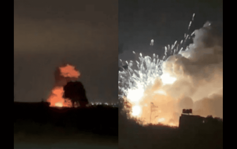 Se registraron al menos cuatro explosiones consecutivas, pero solo quienes estaban más cerca pudieron observar la columna de humo gris y el fuego que se extendió rápidamente. ESPECIAL