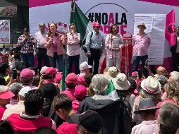 El Frente Cívico Nacional convocó a la concentración en contra de la sobrerrepresentación de Morena y sus aliados. SUN / B. FREGOSO