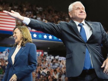 Tim Walz busca sumar votantes y apoyo en económico para la campaña demócrata. AFP