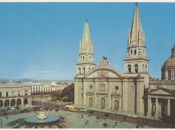 Imagen de la Catedral de Guadalajara, ícono de la ciudad, a mediados del siglo XX. EL INFORMADOR/ ARCHIVO