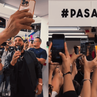 Banda MS sorprende a tapatíos en una plaza comercial