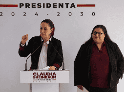 Claudia Sheinbaum presenta a Citlalli Hernández como próxima secretaria de Mujeres. SUN / D. Simón Sánchez