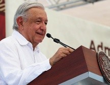 Fotografía cedida por la Presidencia de Mexico del mandatario, Andrés Manuel López Obrador, durante una rueda de prensa en Guaymas. EFE/ Presidencia De Mexico.