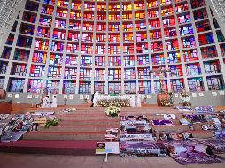 Durante el sermón el cardenal Francisco Robles Ortega, quien ofreció esta misa, instó a las familias a no perder la fe en Dios y en que sus seres queridos habrán de ser encontrados, y les pidió que sigan unidas en su lucha. EL INFORMADOR / H. Figueroa