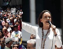 Bajo el lema 'Acta mata sentencia', los opositores se reunieron para defender los comprobantes de las votaciones publicados por la PUD. EFE / Ronald Peña