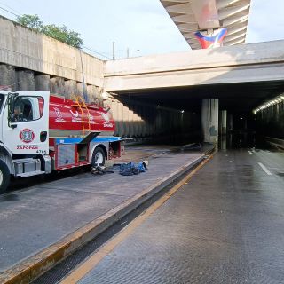 Reportan cierre en túnel de Ávila Camacho por inundación