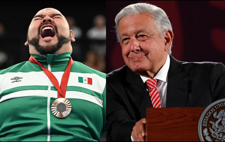 Desde el Salón de Tesorería, López Obrador destacó el esfuerzo y dedicación de los deportistas mexicanos de Paralímpicos. ESPECIAL, SUN y EFE