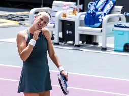 Aclamada por la afición tapatía, Victoria Azarenka vivió un difícil debut en el Guadalajara Open AKRON. EL INFORMADOR / A. Navarro