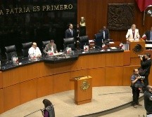 Gerardo Fernández Noroña, proclamó oficialmente la reforma constitucional. FACEBOOK / Senado de la República