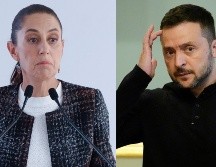 Claudia Sheinbaum rechazó una invitación del mandatario de Ucrania, Volodímir Zelenski, para visitar el país y conocer los efectos de la invasión de Rusia. ESPECIAL, EFE / M. Guzmán y AFP / ARCHIVO