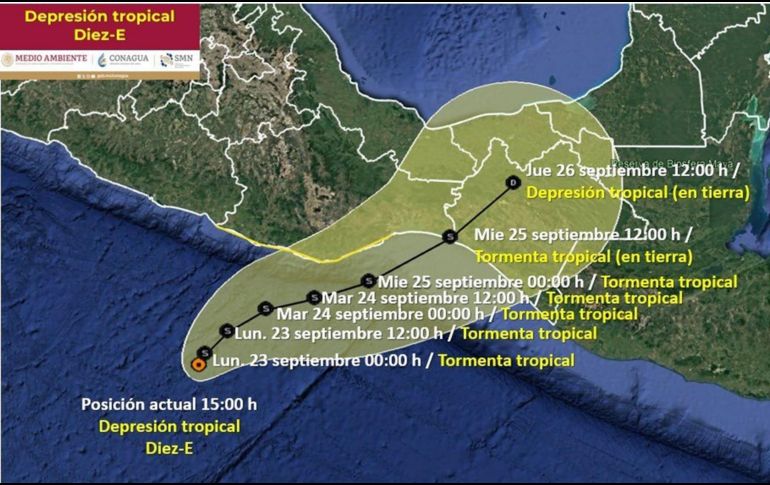Las autoridades recomiendan a la población mantenerse informada sobre el avance de este fenómeno meteorológico y tomar precauciones necesarias para garantizar su seguridad. ESPECIAL / CONAGUA