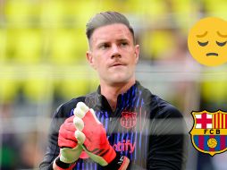 La rodilla del arquero alemán se dobló cuando hizo un mal apoyo al salir a cortar un centro al área poco antes del medio tiempo. EFE / A. Esteaban