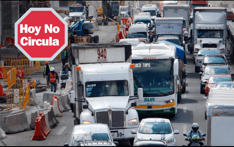 Recuerda que el horario del Hoy No Circula es desde las 5:00 de la mañana a las 10:00 de la noche. ESPECIAL/SUN/L. Camacho.