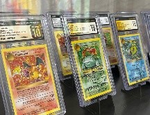 Juntas, las cartas de Pokémon subastadas aspiraban a más de un millón de dólares. EFE/N. Quintanilla