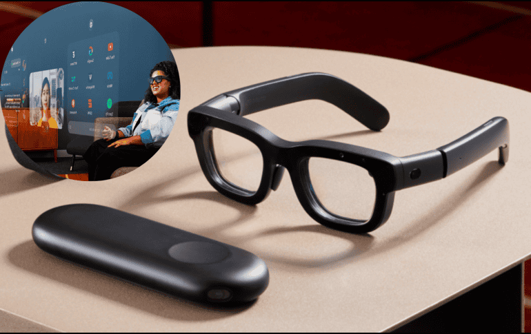 Tiene proyectores Micro LED que pueden superponer la información sobre cualquier superficie. ESPECIAL/META