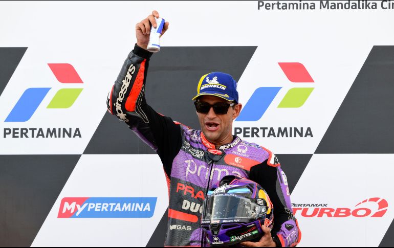 Jorge Martín (Prima Pramac Racing) se repuso de manera excepcional en la carrera del Gran Premio Pertamina de Indonesia, liderando todas las vueltas. RED BULL CONTENT POOL