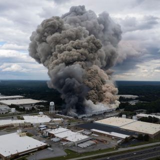 Incendio en planta química de Georgia obliga a más de 90 mil personas a refugiarse