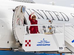 En punto de las 18:00 horas, Jill Biden emitió declaraciones en una recepción organizada por Ken Salazar, embajador de los Estados Unidos en México, con presencia de prensa en donde agradeció el recibimiento por parte de la embajada. SUN / H. Salvador