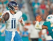 Mason Rudolph tomó la batuta de los Titans en sustitución de Will Levis, quien se lesionó. AP