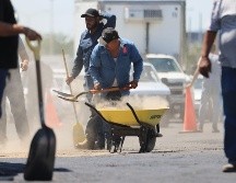 El secretario de Obras Públicas, Ernesto Alejandro Alva Otero destacó que se han rehabilitado alrededor de 400 metros. CORTESÍA.