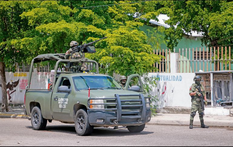 Dos mil 500 elementos de seguridad federal que han llegado a Sinaloa. AFP/I. Medina