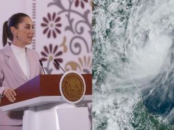 Sheinbaum Pardo instó a la población a mantenerse atenta a la información oficial. SUN/ ARCHIVO. AP/ NOAA.