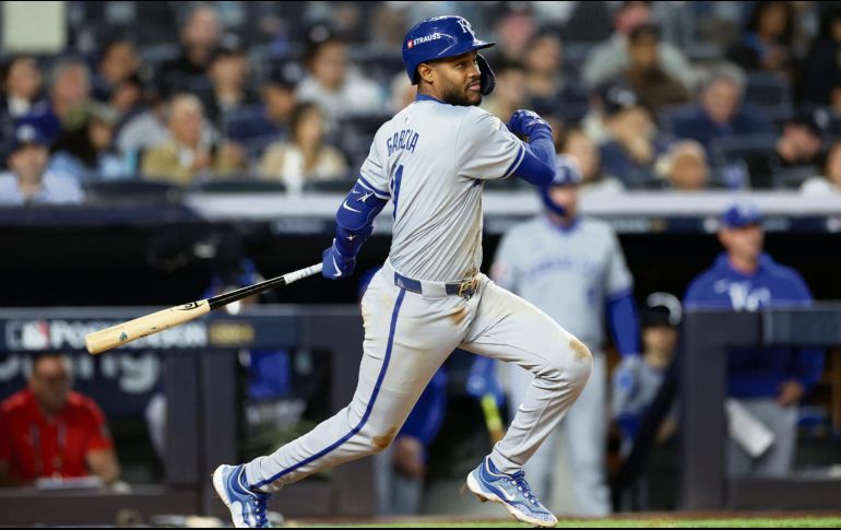 Maikel García conectó cuatro hits en el partido de ayer. AFP/L. Hales