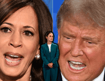 Claudia Sheinbaum aseguró que trabajará con quien gane la elección presidencial de Estados Unidos, Donald Trump o Kamala Harris. AFP / EFE / ARCHIVO