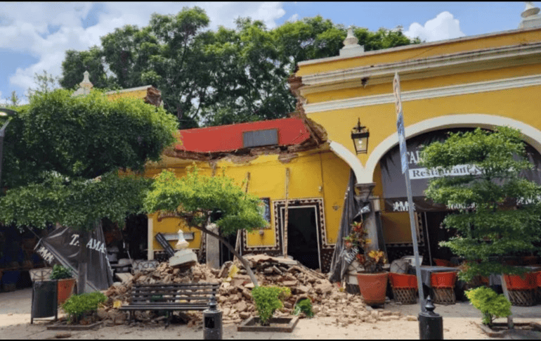 El pasado 3 de septiembre, una parte de una bóveda del Parián en Tlaquepaque se vino abajo. ESPECIAL