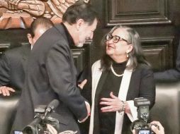 Fernández Noroña y Norma Piña, reiniciaron acuerdos para continuar con el programa planteado para la votación de jueces, ministros y magistrados. ESPECIAL