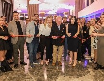 Javier Barragán, Laura Michel, Armando Cantú y Claudia Elizalde en el corte de listón de Brelia Residences. GENTE BIEN JALISCO/ A. Martínez
