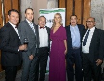 Arturo Distancia, Juan Carlos Arauz, Benito Corona, Abril Ledesma, Jorge Contreras y Gustavo Flores en la celebración del Día Nacional del Arquitecto en Guadalajara. GENTE BIEN JALISCO/ C. Pérez