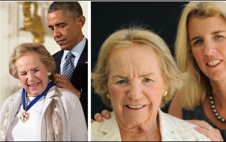 Ethel Kennedy fue condecorada hace unos años con la Medalla Presidencial de la Libertad. EFE / Michael Reynolds / AP / ARCHIVO