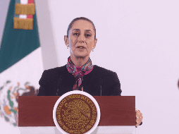 La Presidenta de México, Claudia Sheinbaum Pardo, durante conferencia matutina este viernes 11 de octubre. SUN/G. PANO