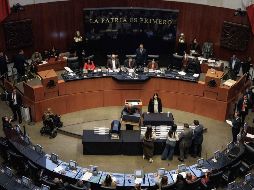 En el pleno de la cámara de senadores se lleva a cabo la sesión ordinaria para el proceso de insaculación para seleccionar la mitad de los cargos de jueces y magistrados que se elegirán por voto popular el próximo 1 de junio de 2025. SUN/Y. Osnaya.