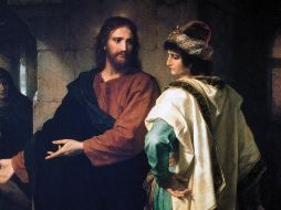 «Sólo una cosa te falta: Ve y vende lo que tienes, da el dinero a los pobres y así tendrás un tesoro en los cielos. Después, ven y sígueme». WIKIPEDIA/«Cristo y el joven rico», de Heinrich Hoffman