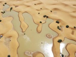 Este suceso ha ocasionado que el lago seco Iriqui se llene por primera vez en casi medio siglo. ESPECIAL / AP