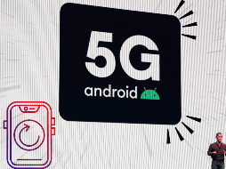 Logo de android y 5G en una presentación. EFE / ARCHIVO