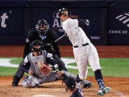 Aaron Judge conectó su primer cuadrangular de esta postemporada. EFE/EPA/S. Yenesel