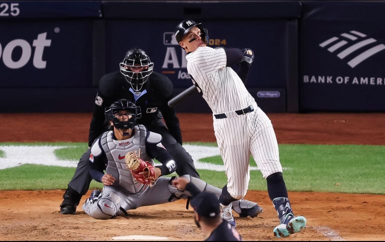 Aaron Judge conectó su primer cuadrangular de esta postemporada. EFE/EPA/S. Yenesel