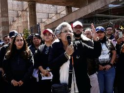 Patricia Aguayo llama a juzgadores para que mantengan la lucha. EL UNIVERSAL