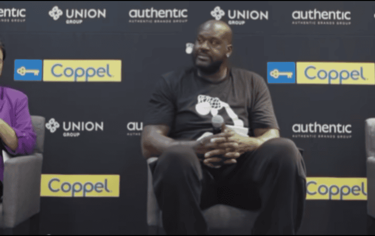 Shaquille O'Neal en su visita a México para lanzar su linea de calzado. captura de pantalla / IG @shaq
