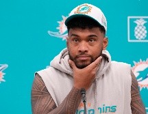 Tua Tagovailoa, quarterback de los Dolphins de Miami, durante una rueda de prensa,. ARCHIVO / AP Foto
