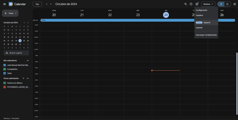 Google Calendar actualiza su interfaz. 