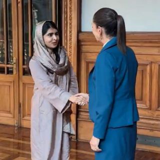 Malala Yousafzai se reúne con Claudia Sheinbaum en Palacio Nacional