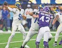 Matthew Stafford lanzó cuatro pases de anotación en la victoria ante los Vilkings. AFP