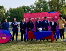 Profesionales de Barça Academy capacitarán a personal del Seguro Social y del Fideicomiso para el Desarrollo del Deporte. ESPECIAL/IMSS