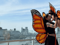 La reggaetonera, La Joaqui compartió una foto de Inti junto a sus dos hijas celebrando Halloween. ESPECIAL.