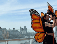 La reggaetonera, La Joaqui compartió una foto de Inti junto a sus dos hijas celebrando Halloween. ESPECIAL.