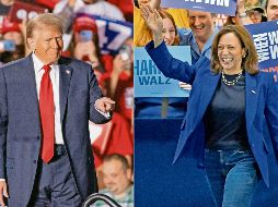 Donald Trump pretende convertirse por segunda vez como presidente de Estados Unidos, mientras Kamala Harris quiere ser la primera mandataria. AFP